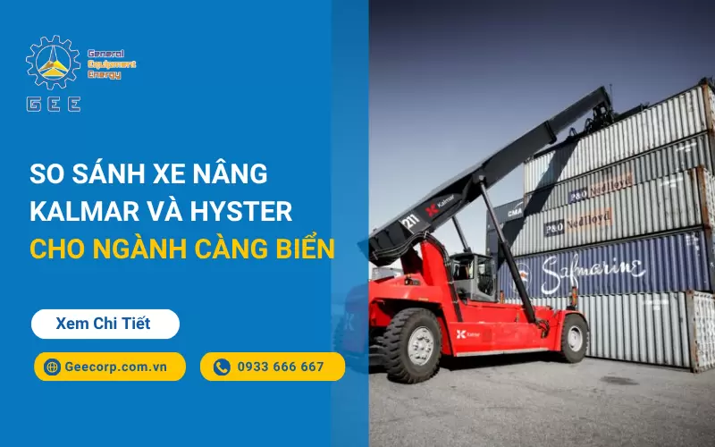 So sánh xe nâng Kalmar và Hyster cho ngành cảng biển