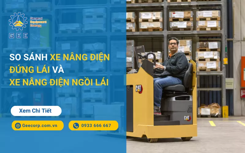 So sánh xe nâng điện đứng lái và xe nâng điện ngồi lái