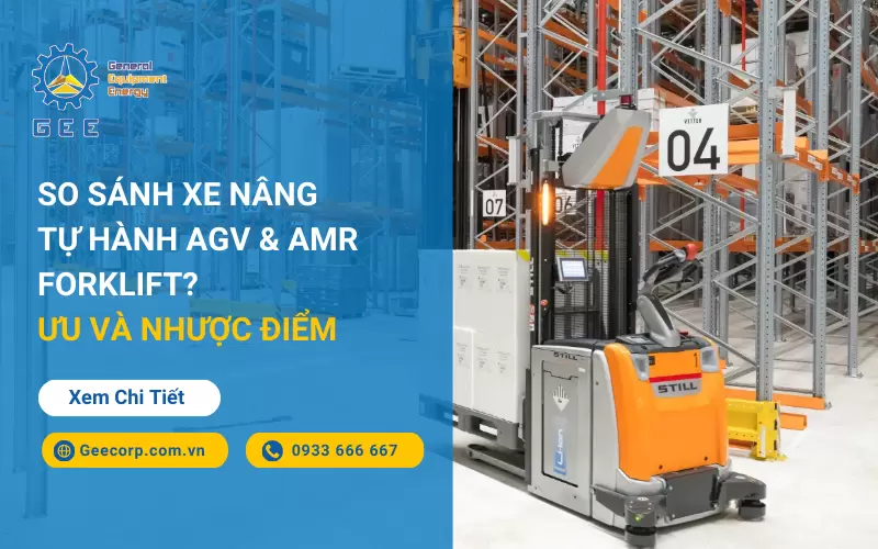 So Sánh Xe Nâng Tự Hành AGV & AMR Forklift? Ưu Và Nhược Điểm