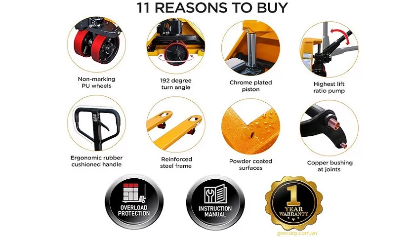 11 Lý Do Bạn Nên Mua Xe Nâng Tay Của Chúng Tôi