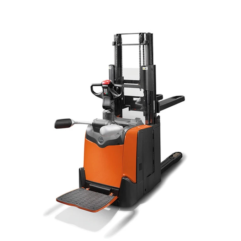 Xe nâng tay thân hẹp platform pallet Toyota Staxio Double Stacker (2 tấn)