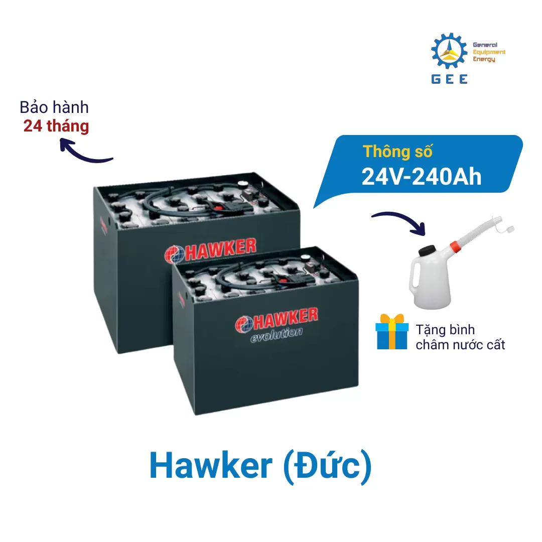 Ắc quy xe nâng điện Hawker 24V-240Ah