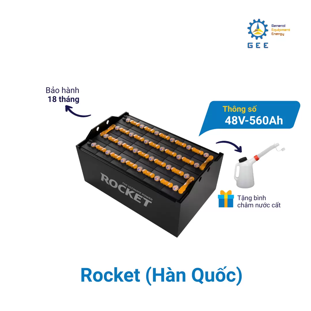 Ắc quy xe nâng điện Rocket 48V-560Ah