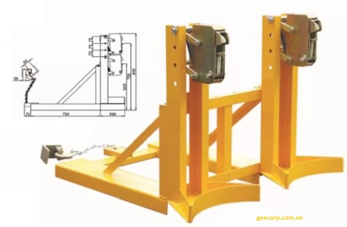 Bộ kẹp nâng thùng phuy