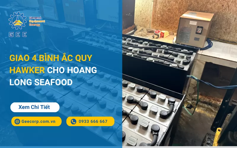 Giao 4 Bình Ắc Quy Hawker cho Hoang Long Seafood